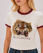 BEAUTY WITH TEETH Ringer Tee
