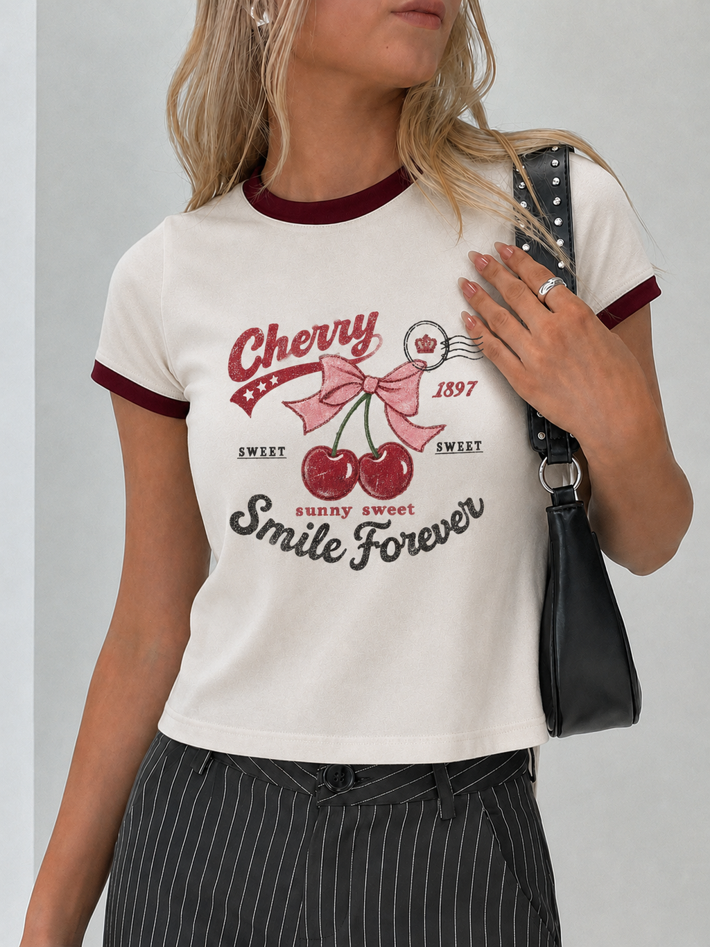 SMILE FOREVER RINGER TEE