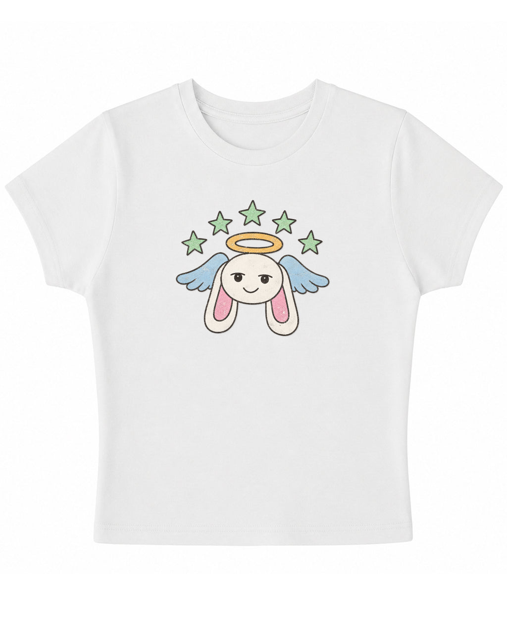 White Baby Tee Front Design