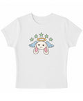 White Baby Tee Front Design