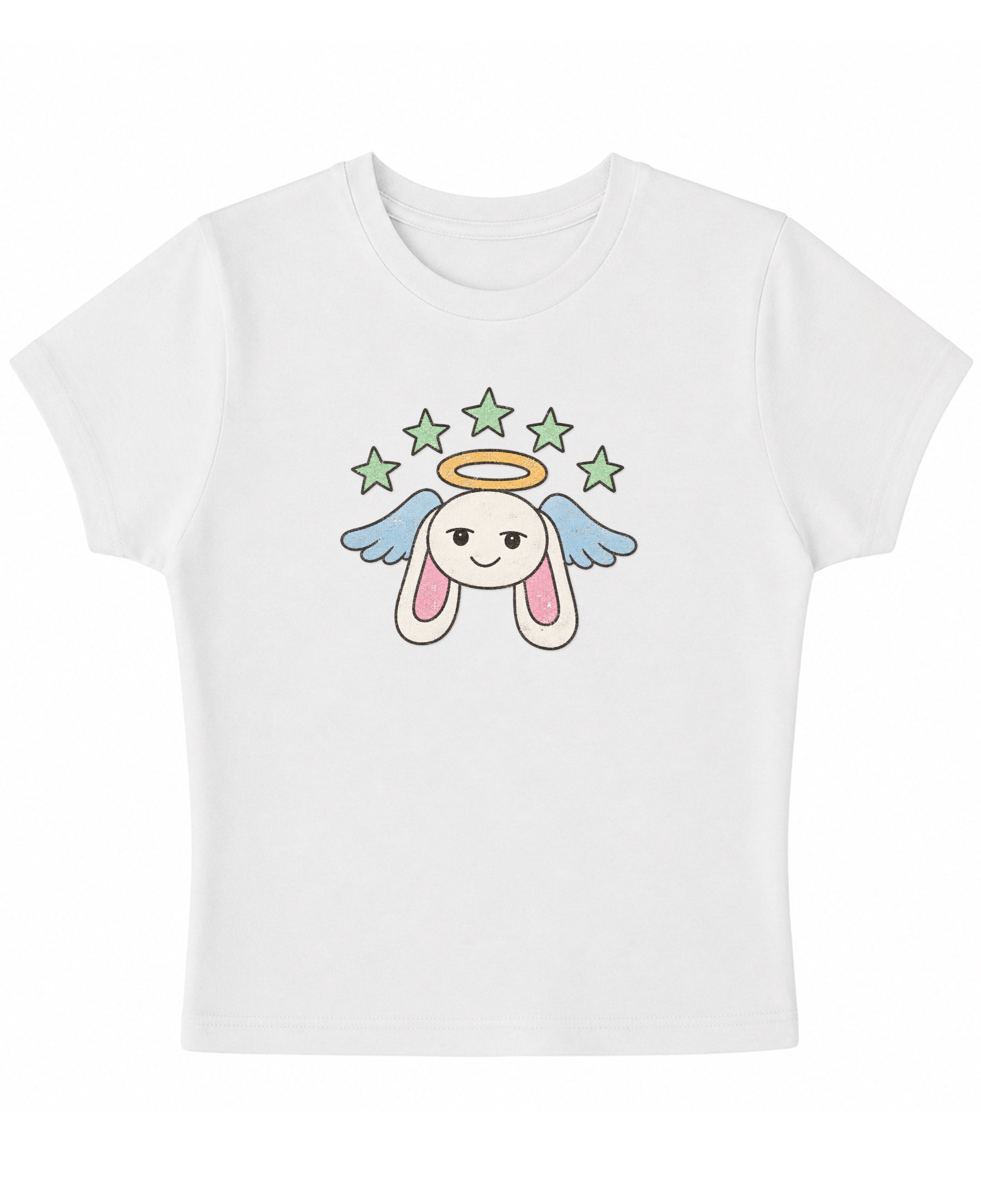 White Baby Tee Front Design