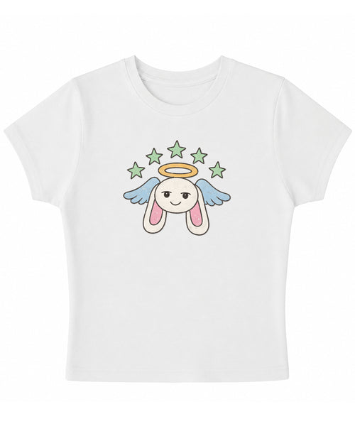 White Baby Tee Front Design
