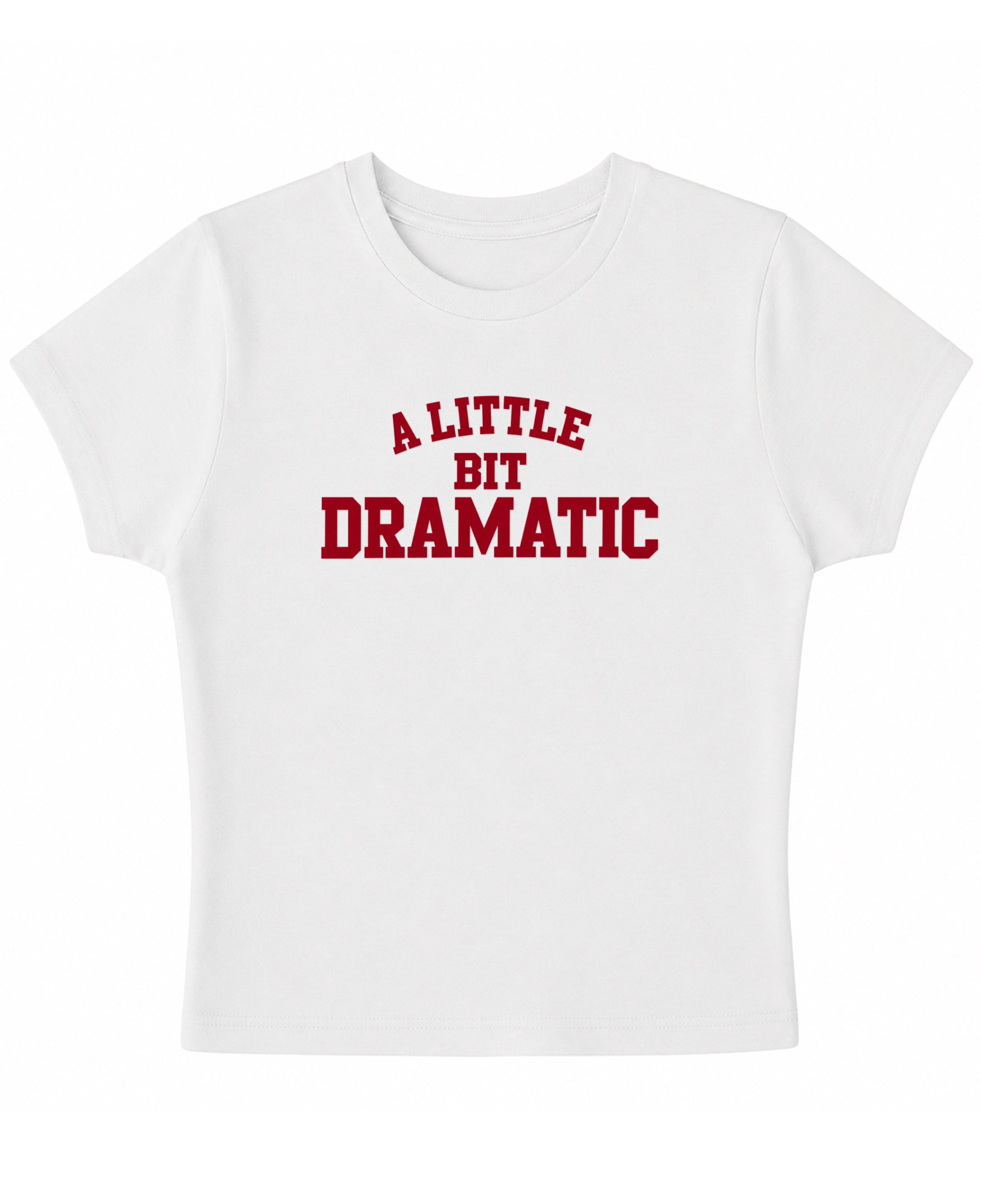 White Baby Tee Front Design