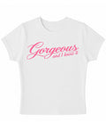 White Baby Tee Front Design