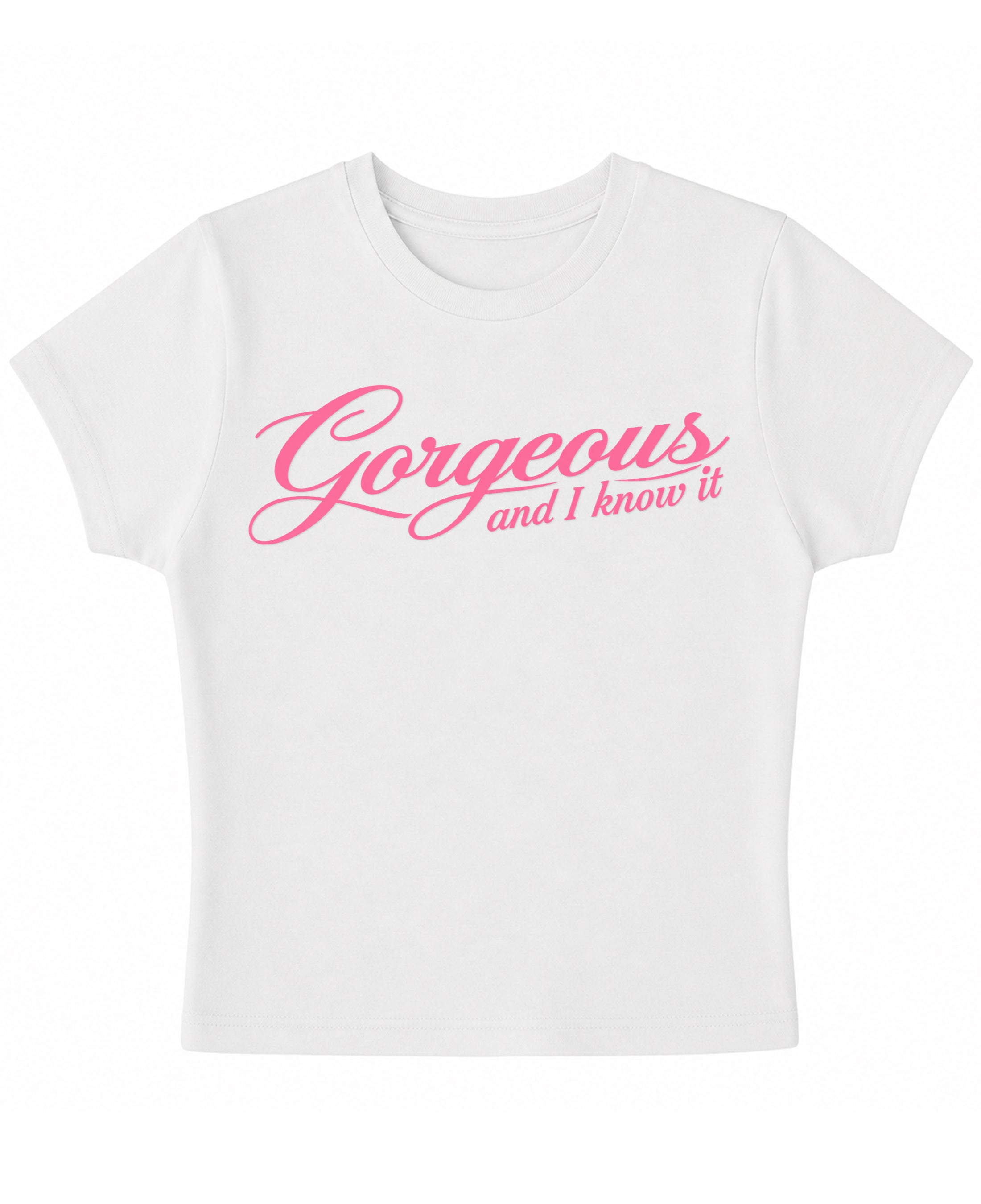White Baby Tee Front Design