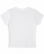 White Baby Tee Back Design