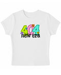 White Baby Tee Front Design