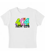 White Baby Tee Front Design