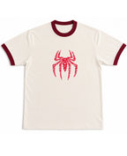 Off White & Maroon Ringer tee Front Design