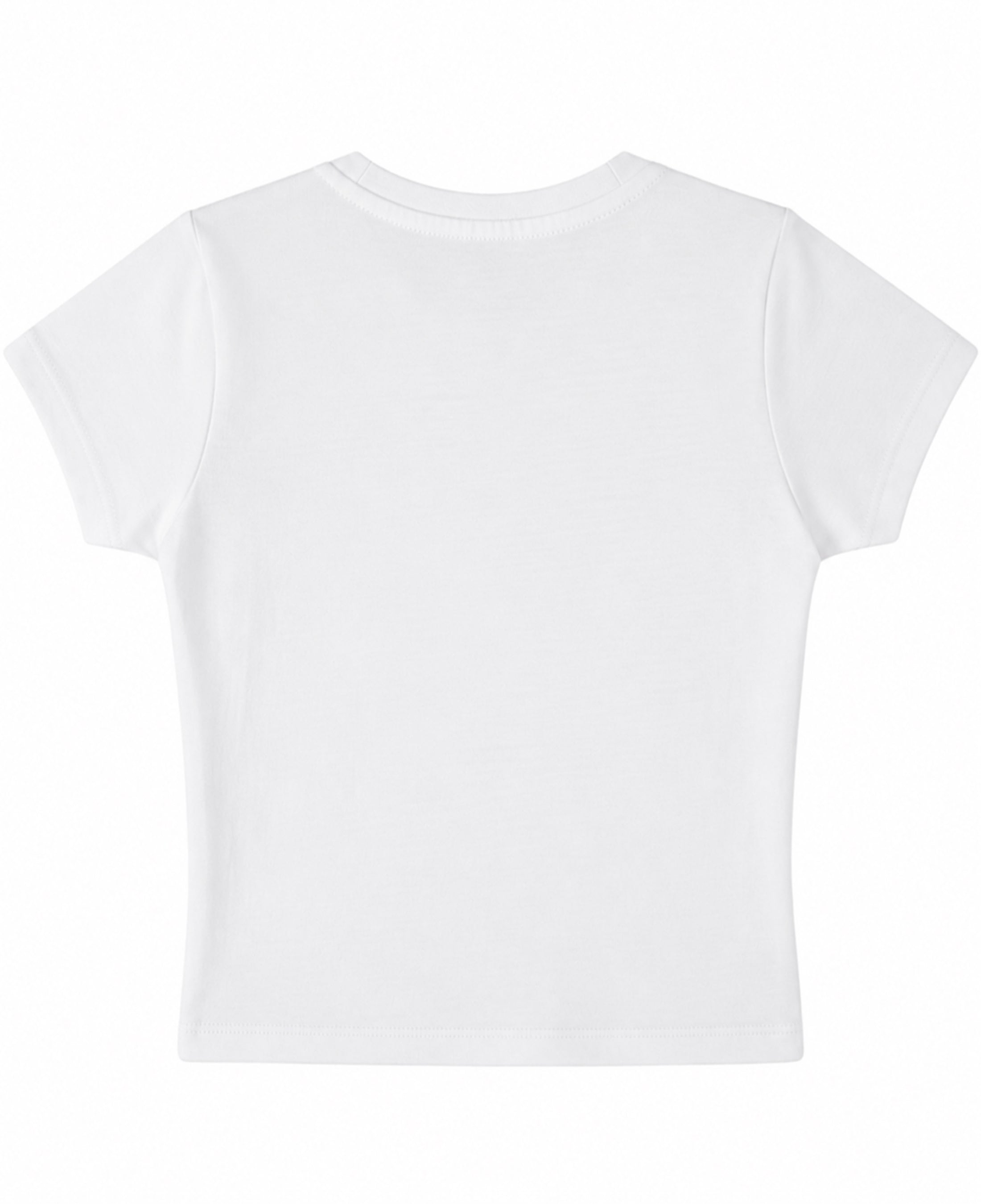 White Baby Tee Back Design