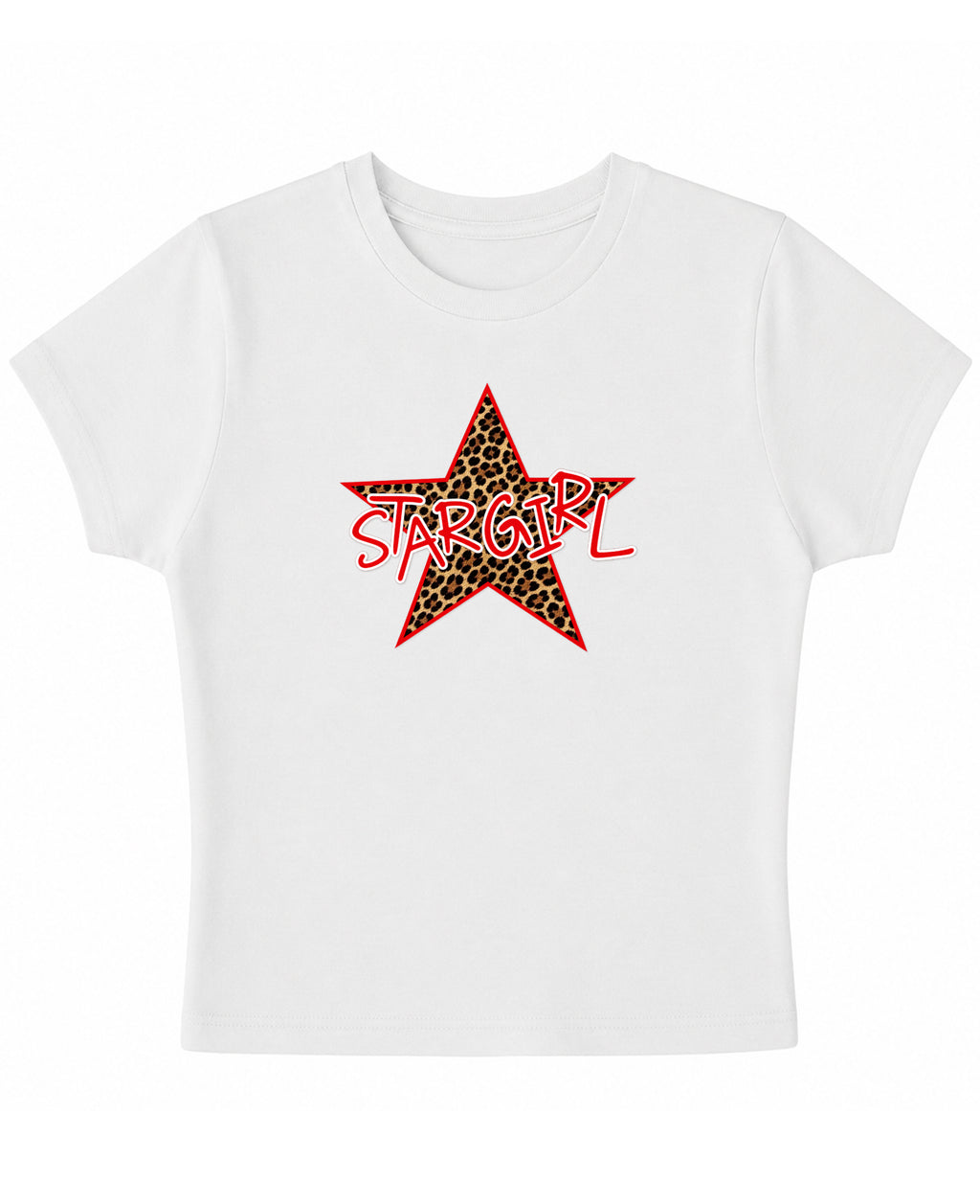 White Baby Tee Front Design