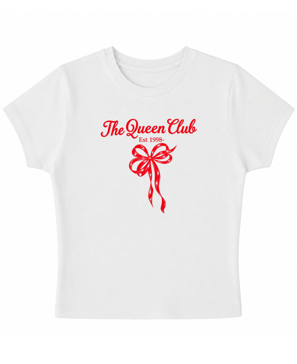 White Baby Tee Front Design