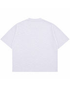 Dusty White Boxy Slub tee Back Design