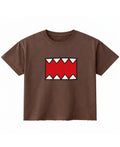 Brown Boxy Fit T-shirt Front Design